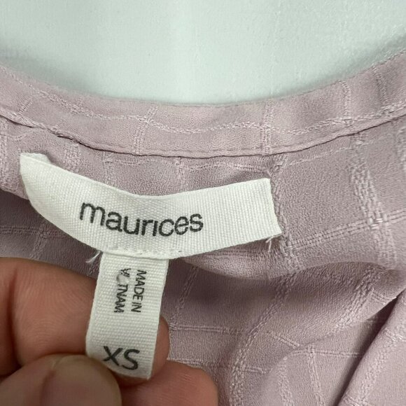 Maurices Women's Pullover Textured 3/4 Roll Tab Sleeve Top Mauve Size XS - Picture 8 of 9